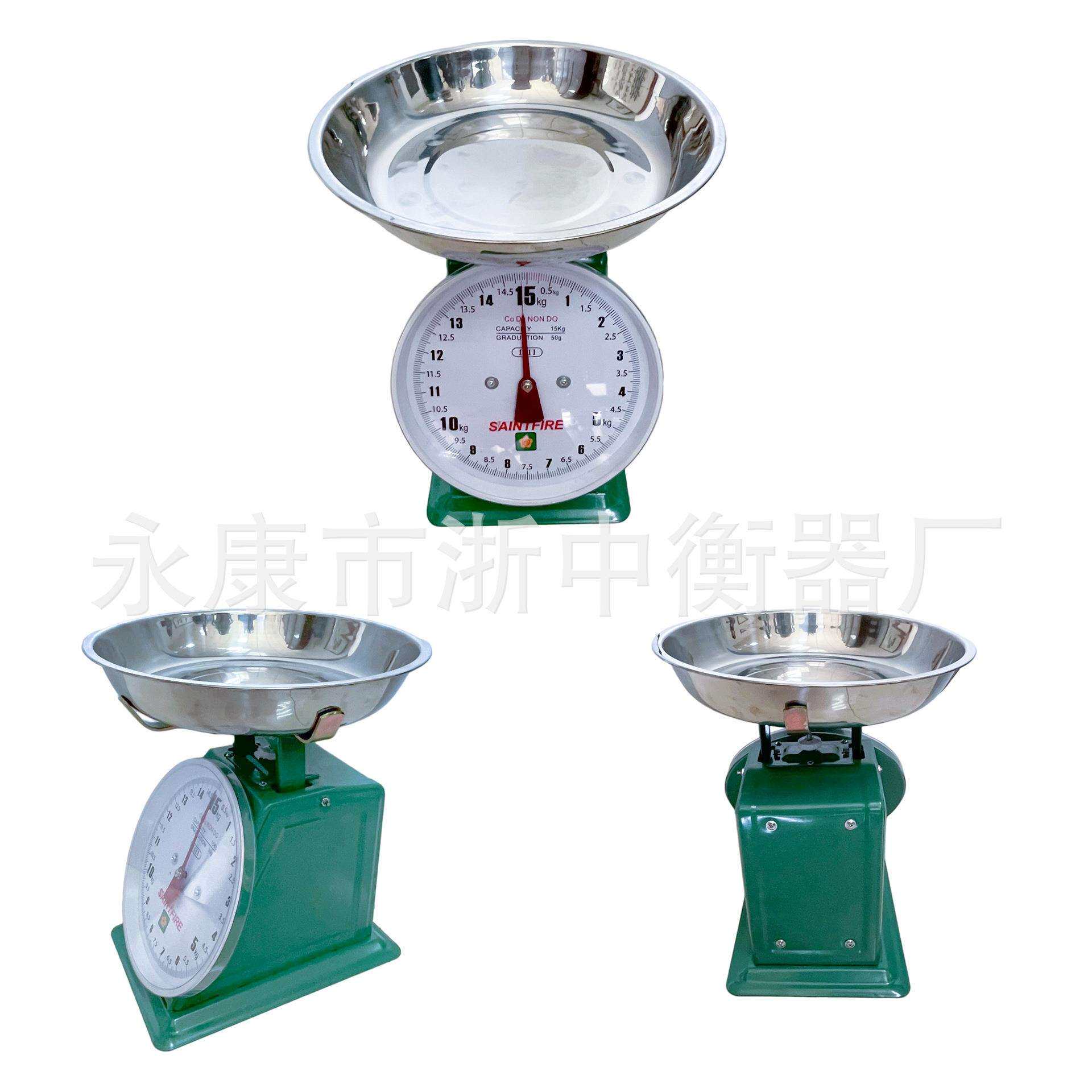 源头工厂15KG高精度老式机械款铁皮秤,弹簧托盘台秤