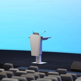 电动演讲台会议发言现代迎宾台接待台导购台持台升降演讲桌