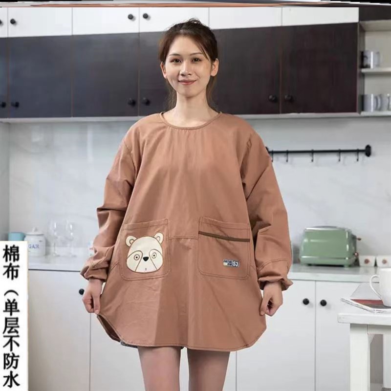 时尚围裙女洋气冬天日韩系级全棉公背带式款罩衣级感法式