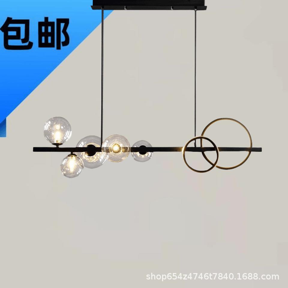 简约轻奢创意家用餐厅吊灯大小透明泡泡球设计师造型茶餐厅饭厅灯