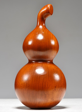 梨木雕葫芦实木质葫芦客厅家居装饰玄关摆设业送礼品