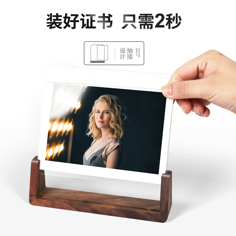 二维码木质桌牌扫码台卡架展示牌台牌架点单牌广告牌奶茶店菜单立