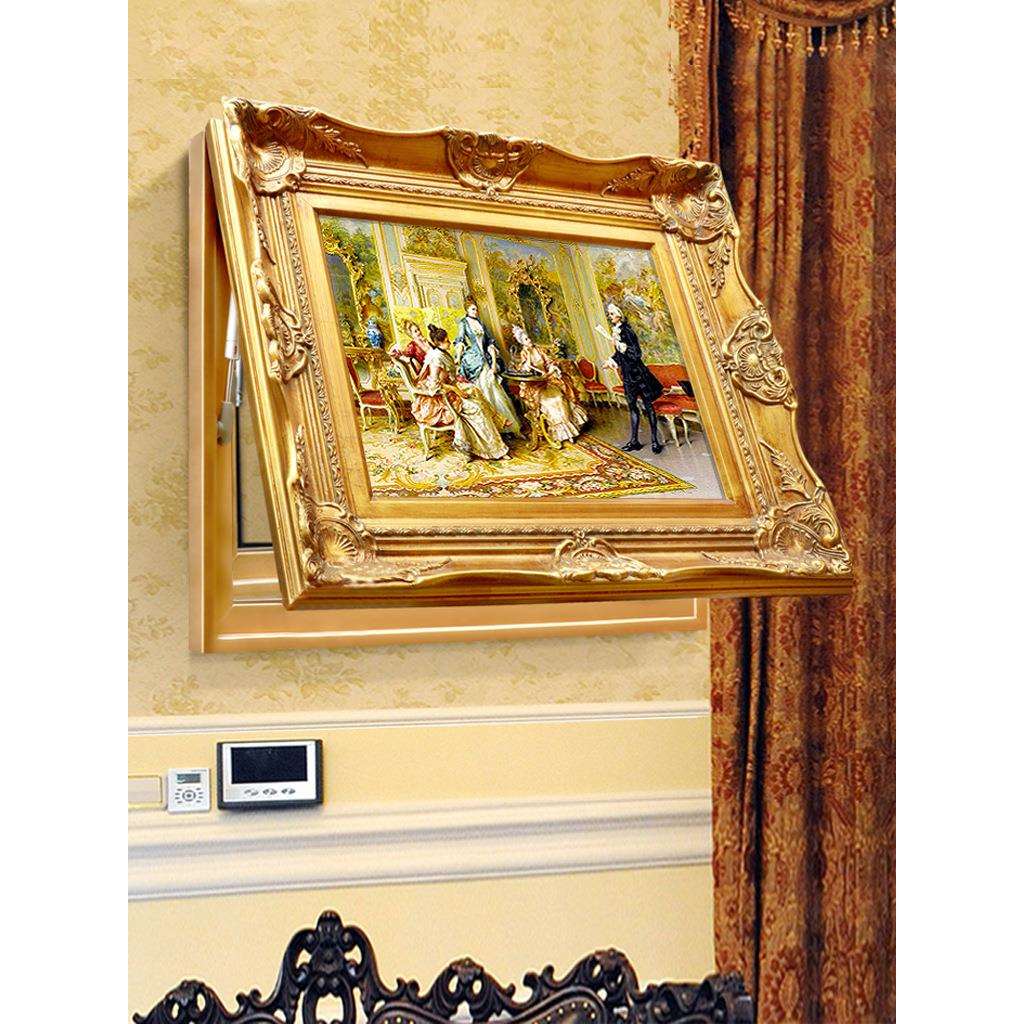 电表箱遮挡箱装饰画推拉空开关箱盒闸源箱美式挂壁画欧式人物油画