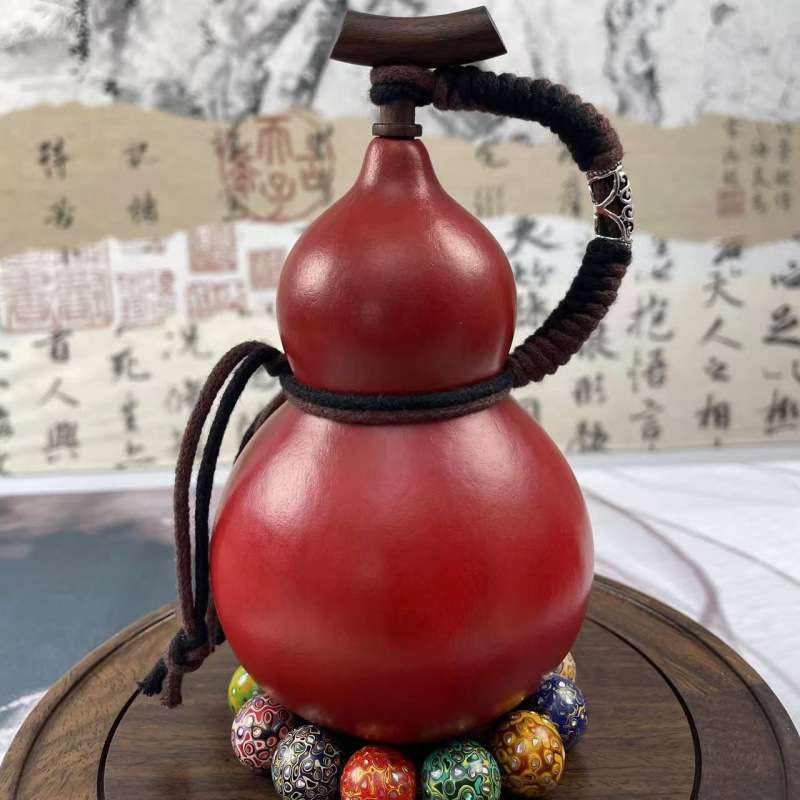 酒壶大漆葫芦水壶非遗随身天然仿古可装摆件热水古风神话防渗悟空