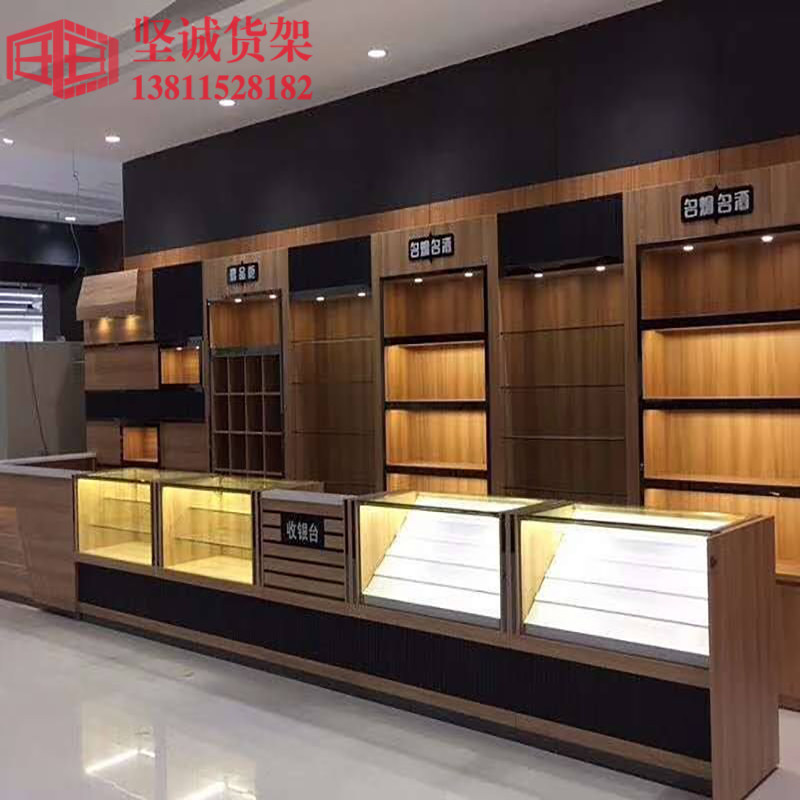 型圆形烤漆柜货架定制柜展示桌手展示台体验台木质展柜