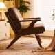 设计师沙发椅阳台实木单椅复古客厅卧室书房休闲椅洽谈
