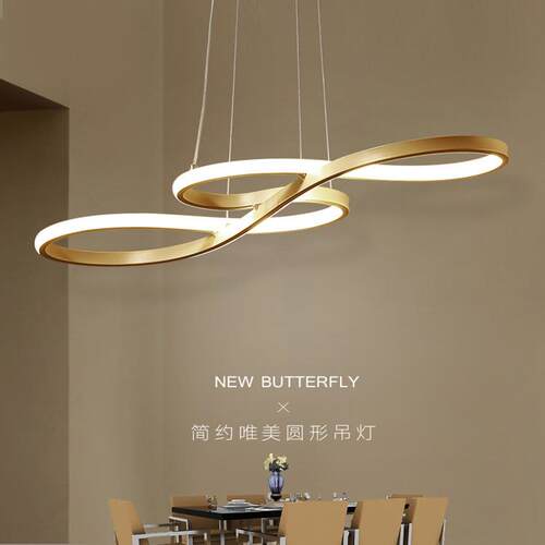餐厅 吊灯创意个性艺术led卧室饭厅客厅灯后现代简约异型音符吊灯