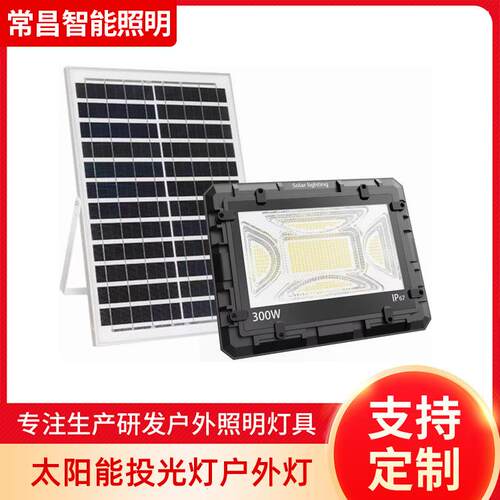 led户外灯太阳能灯防水户外庭院照明灯具智能遥控聚光投光灯