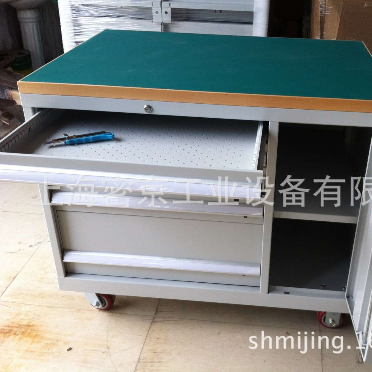 维修工具车厂家手推车车间用带滑轮网式零件车汽保车南京工具柜