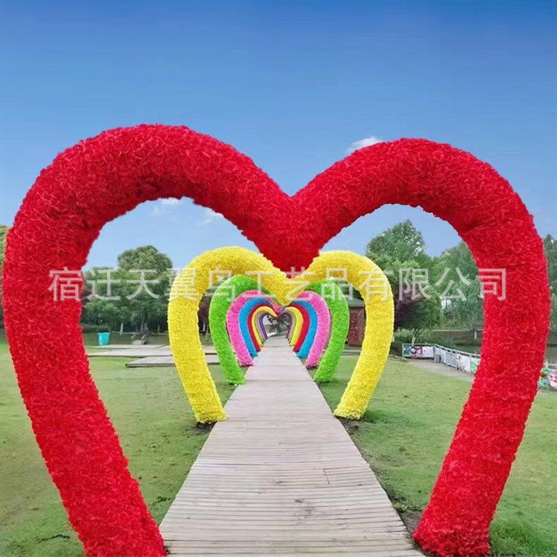 园林景观雕塑工艺品绿雕 户外仿真草雕动物植物拱门造型绿雕厂家