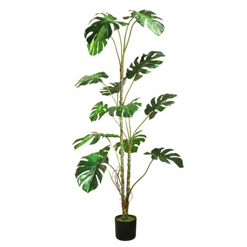 仿真植物16头龟背树北欧大型人造绿植客厅落地装饰庭院大叶摆件
