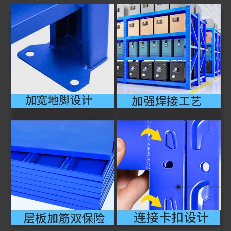 仓库货架置物架三层展示架组合重型多层家用库房仓储货物架铁架子