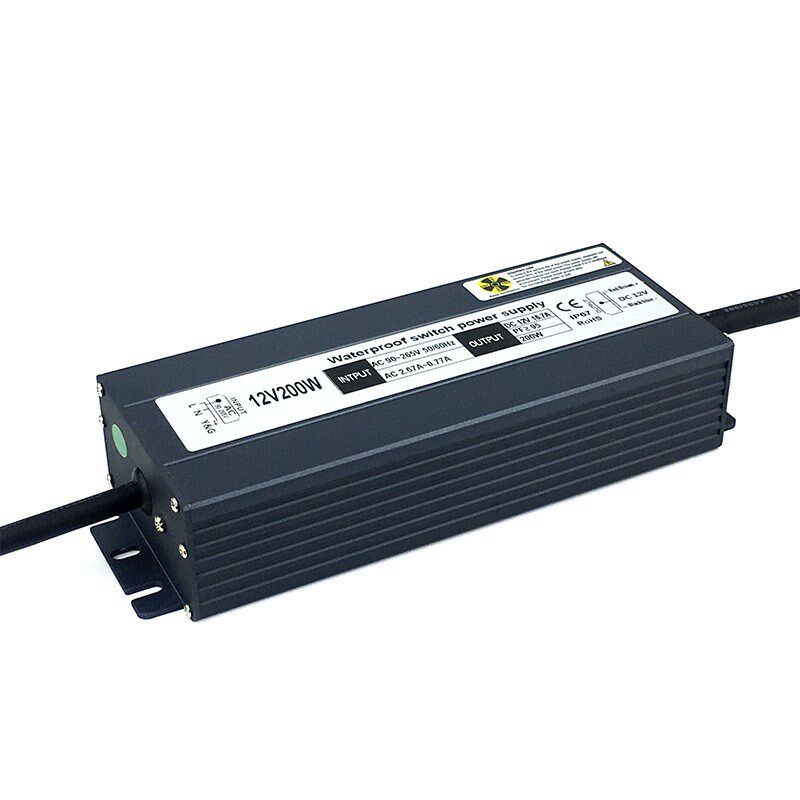 12V200W高PF值防水电源LED防