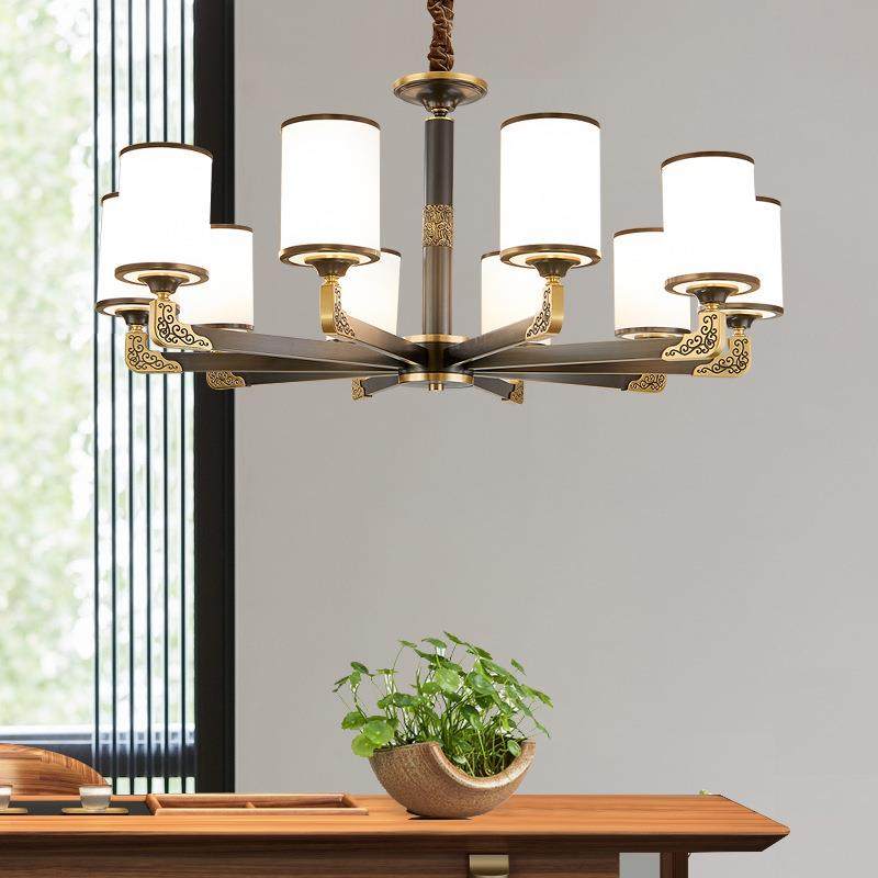 全铜新中式吊灯现代卧室中国风餐厅灯大气样板房防蚊虫灯罩客厅灯,农机/农具/农膜,其它农用工具,淘宝优惠券,粉丝福利购,淘宝优惠卷