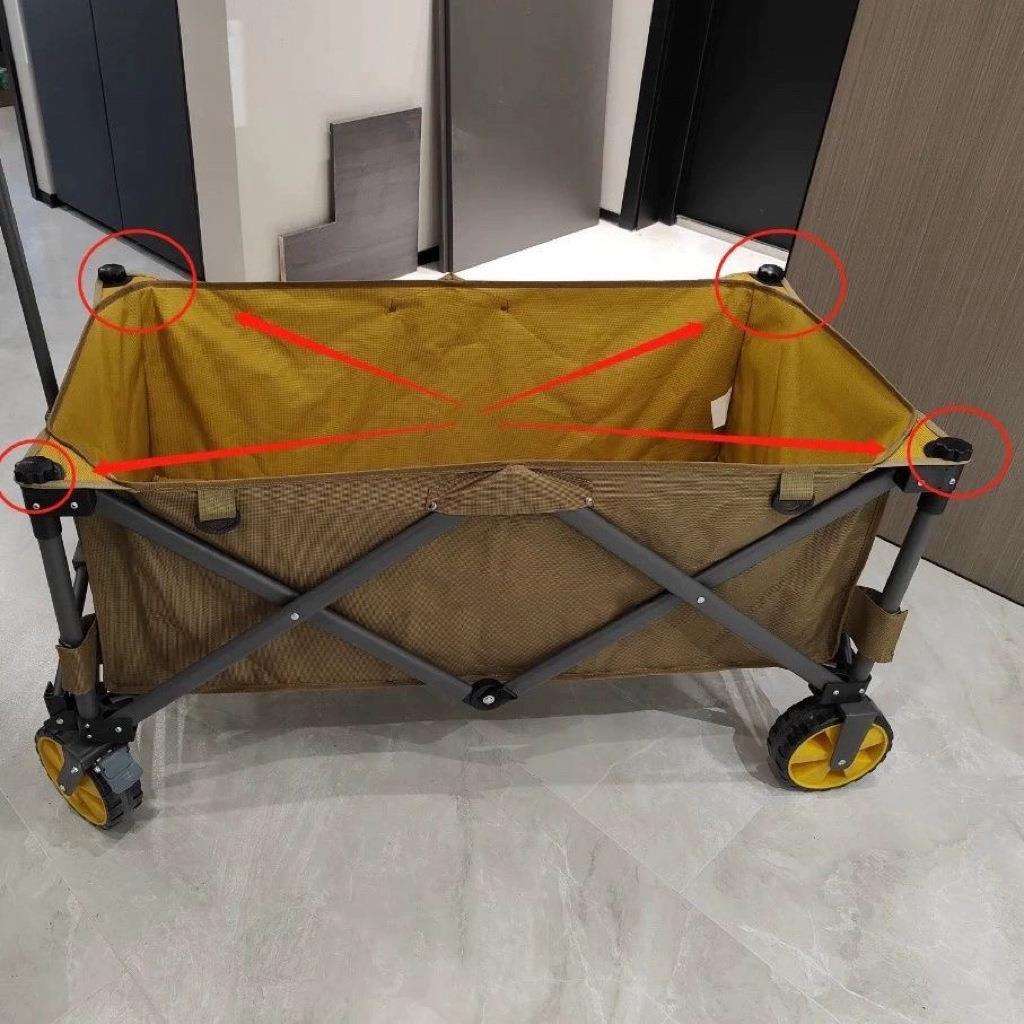 户外营地车配件螺帽卡扣车衣垫板露营车折叠底板车轮摆摊车收纳袋