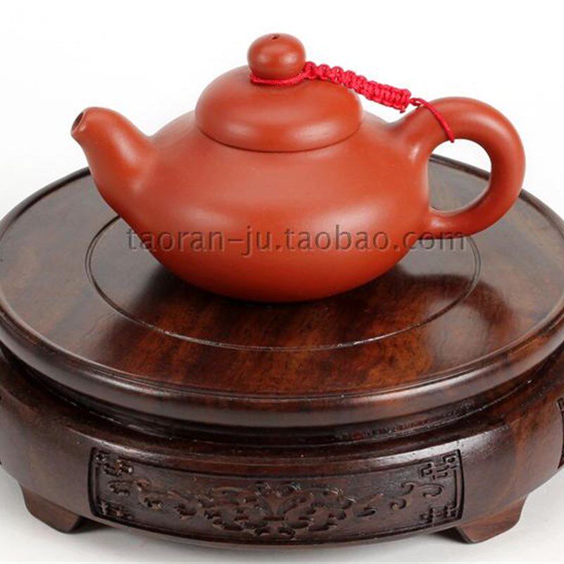黑梓木圆形底座玉石底红木雕刻底座四(面直径..厘米)