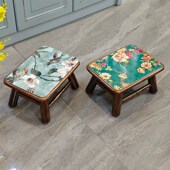推荐 田园风格 木质矮凳方凳新品 凳儿童凳实木小方凳茶几凳欧式 换鞋
