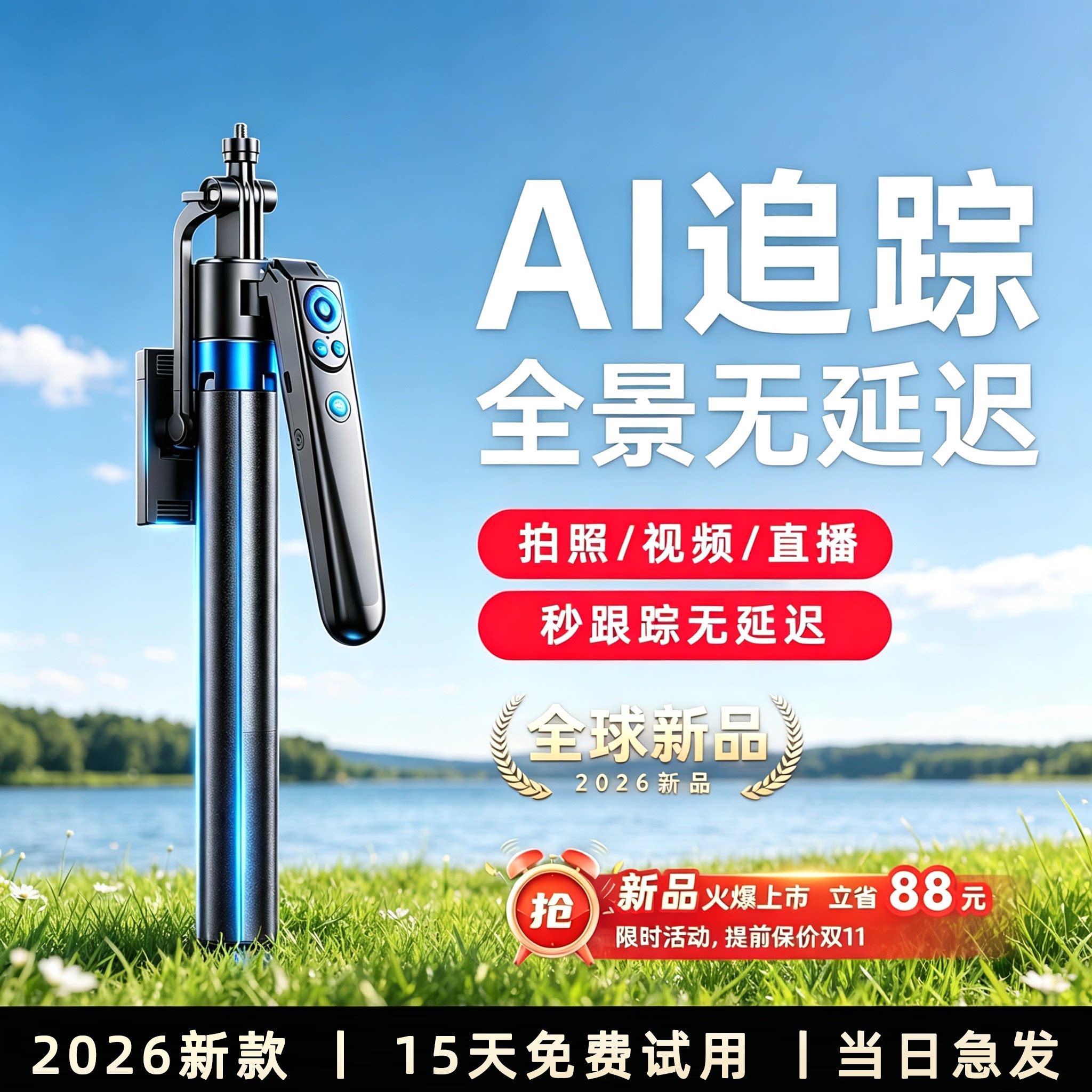 热销第一】2026新款AI跟拍自拍杆图片