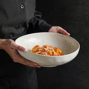 高级感轻奢碟子炒菜高颜值餐具沙拉盘 麦德龙陶瓷深盘家用餐盘新款