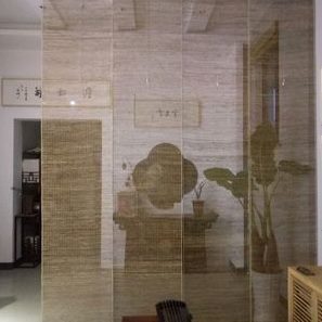 饰墙帘定制卧室阳台遮阳窗帘 夏布苎麻帘可拉升降帘子隔断帘门帘装