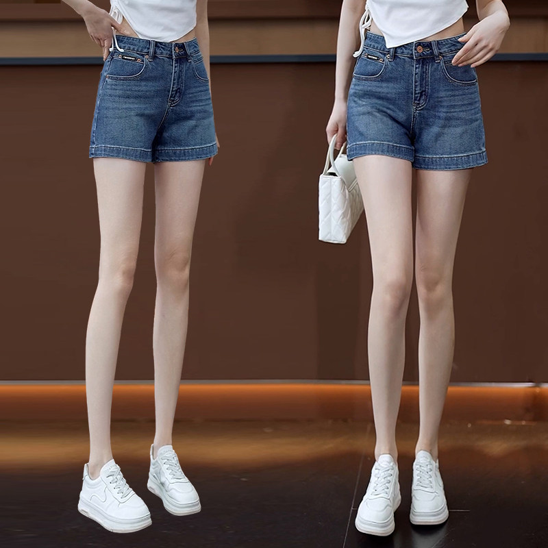 高腰显瘦窄版牛仔直筒短裤女2026夏季薄款凉爽三分裤子阔腿热裤