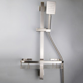 方形免打洒支架升降杆调节固定座浴室器莲蓬头喷头底座