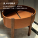 实木边几桃沙发小圆茶桌现代阳台柜茶几床头中复古