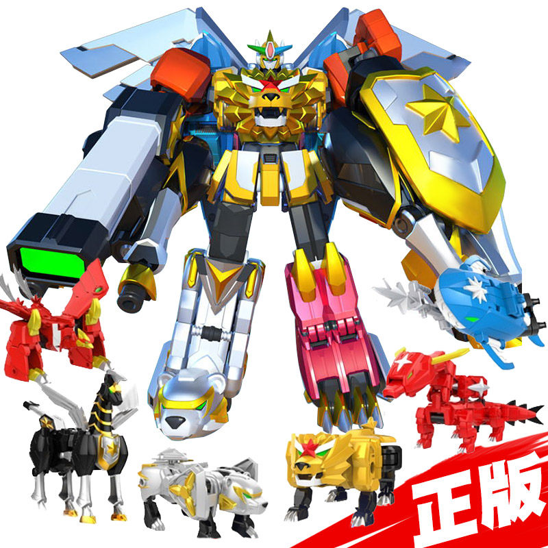 神兽金刚超变星甲王变形合体五合体男孩器儿童青龙再现