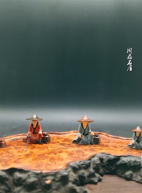 精品树脂古物渔翁奇石山水盆景假山沙盘枯山水微景造景装饰