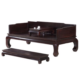 黑檀木素面罗汉床明仿古罗汉塌睡榻床榻红木床客厅实木家具