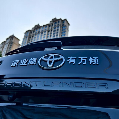 家业颇丰田有万倾汽车车贴 3D立体创意文字车标贴 ABS原车材质