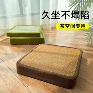 榻榻米坐垫禅意打坐垫 藤席蒲团家用地上地板垫茶室坐墩阳台日式