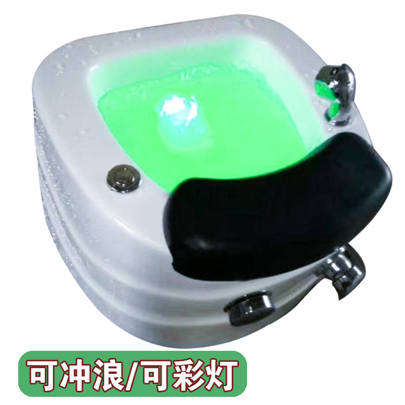 水疗足浴盆钢美甲修甲足疗盆冲浪彩灯洗脚盆修脚盆
