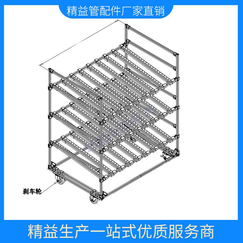 线棒流利条储先进先出货架流利条铝管棒间料