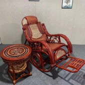 客厅老真藤坐藤椅茶几大逍遥躺椅阳台庭院懒休闲摇椅