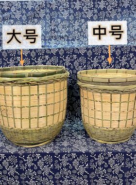 湖南特产纯手工编织圆形竹匾竹篮竹筐篓竹制品箩筐超市陈列