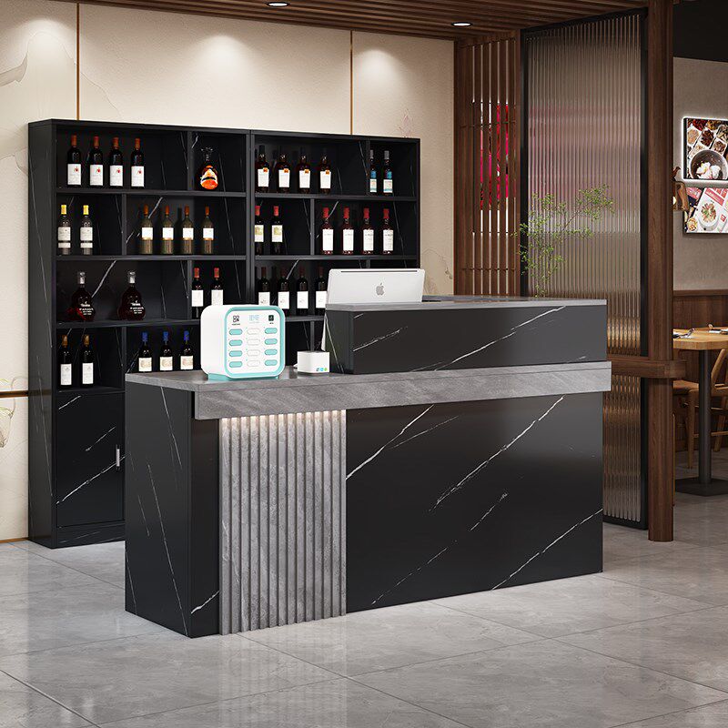 饭店收银台店铺小型餐饮店便利店前台接待台转角复古吧台酒柜柜台