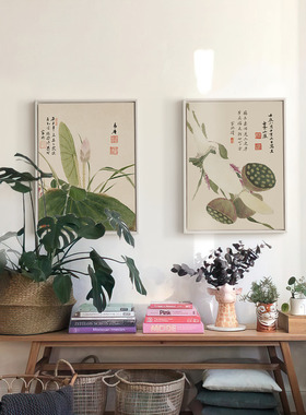 上品印画 项圣谟芙蓉 新餐桌客厅卉挂画装饰画墙壁画