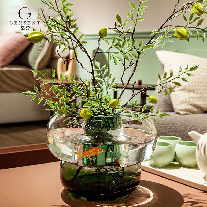晶淳 鱼缸花器 个性创意插花养鱼缸两用玻璃瓶 现代北欧风,包装,电子元器件包装,淘宝优惠券,粉丝福利购,淘宝优惠卷