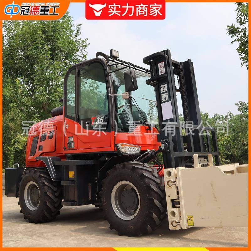 厂车直发四驱越野叉油吨5吨山地泥地内燃式装卸叉车家柴2吨越野叉