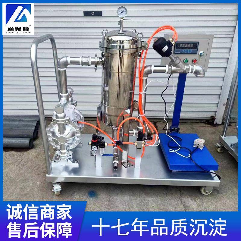 乳胶漆涂料过滤 不钢袋式过滤机锈 器双袋自过CL滤器 动称重过滤