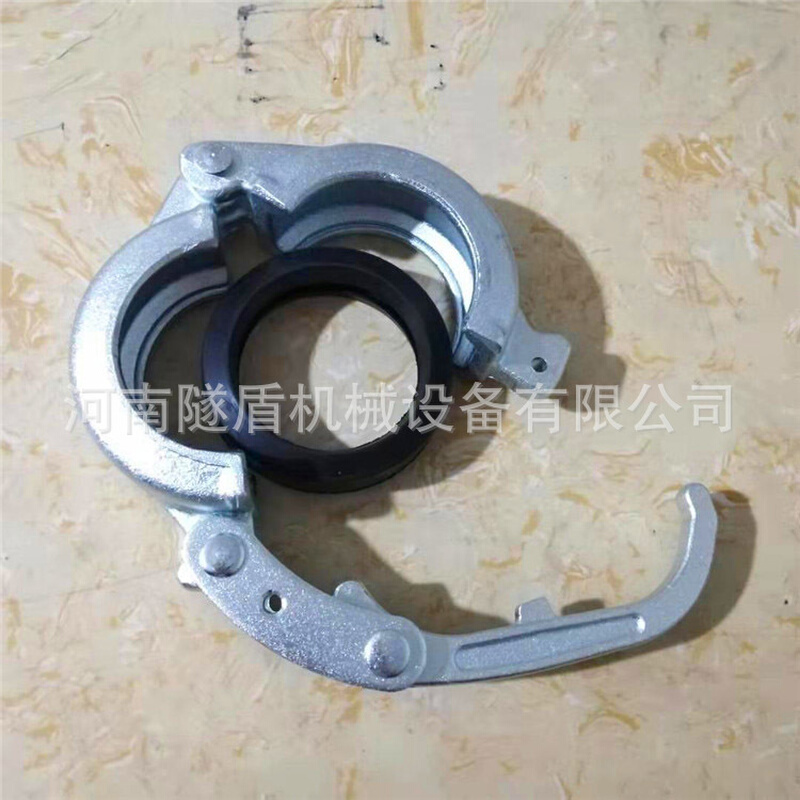 盾构机注浆管卡抱箍3寸89镀锌快速管卡湿喷机4寸DN100锻造卡箍厂