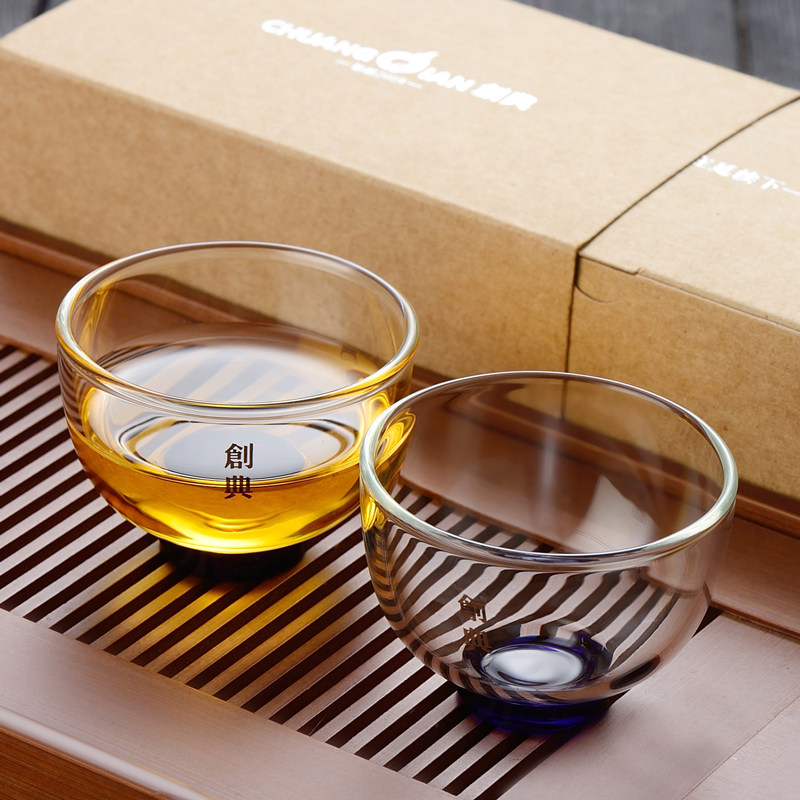 创典耐热茶杯小号功夫茶具品茶杯手工加厚茶杯杯