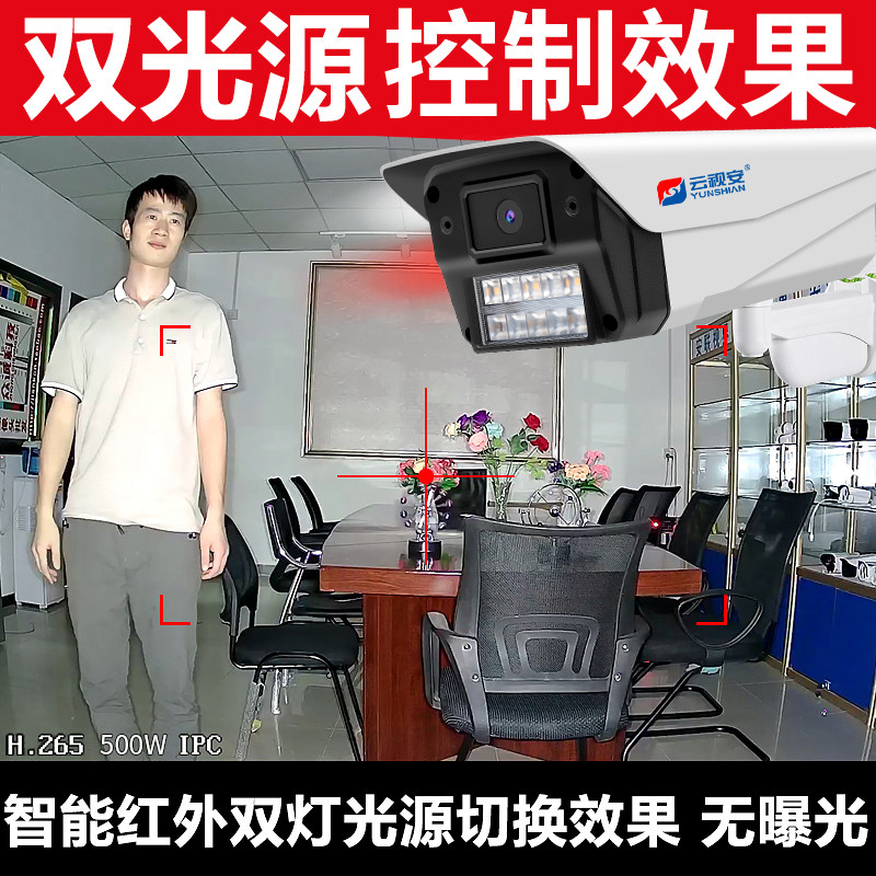 云视安万器装商用超市黑光全彩摄像头