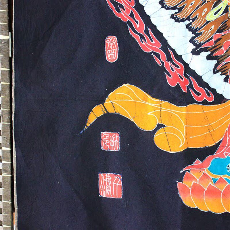 蜡染画手工棉布画挂画壁挂家居客厅装饰特色挂布彩色千手观音