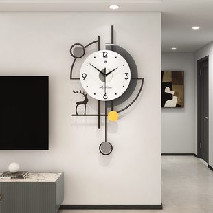 2023挂墙新款 饰网红客厅 现代简约家用时钟创意钟表餐厅挂钟时尚 装