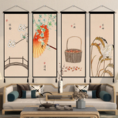 民俗布艺挂画二十四节气装 饰画 饰挂布画布客厅卧室墙上背景装