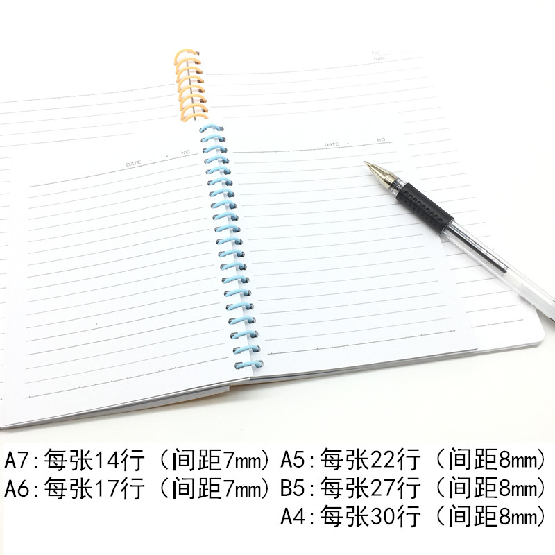 软抄记事 办公线圈笔记 螺旋学生写字活页作业子