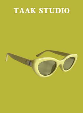 韩国新款ins绿色猫眼太阳眼镜女夏季遮阳眼镜网红辣妹街拍太阳眼