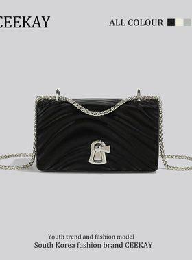 CEEKAY正品波纹炼条小方包今年流行高级感小包包女2025新款斜挎包